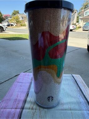 Starbucks Multicolor Glitter Tumbler - SEE SPARKLY VIDEO !